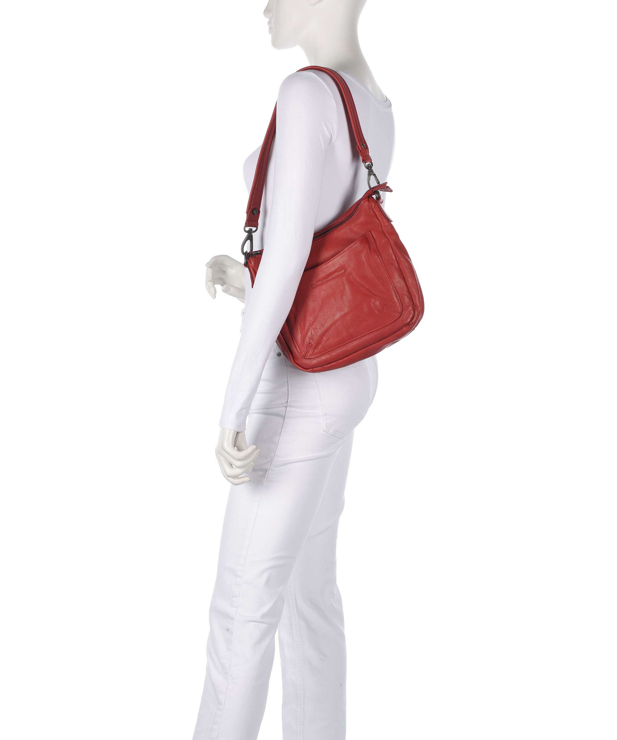 The Chesterfield Brand Washed Waxed Cow Caroline Crossbody bag red