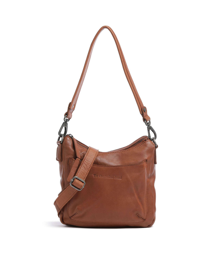 The Chesterfield Brand Washed Waxed Cow Caroline Shoulder bag cognac