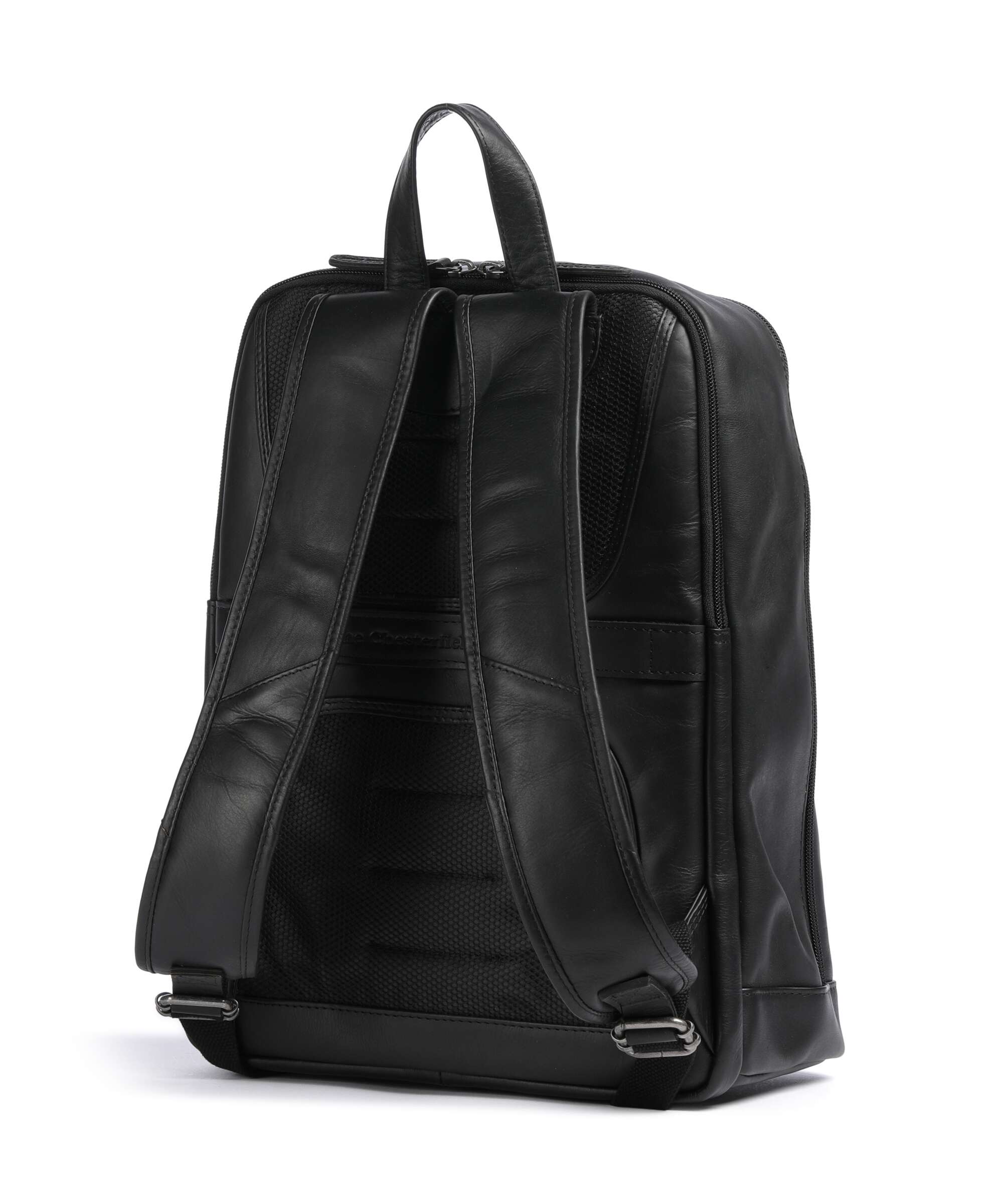 The Chesterfield Brand Cow Wax Pull Up Detroit Backpack black
