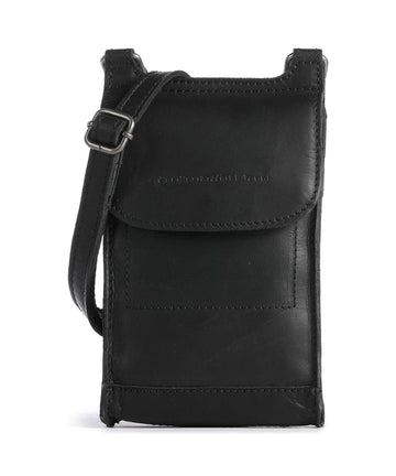 The Chesterfield Brand Cow Wax Pull Up Nebra Telefonväska black