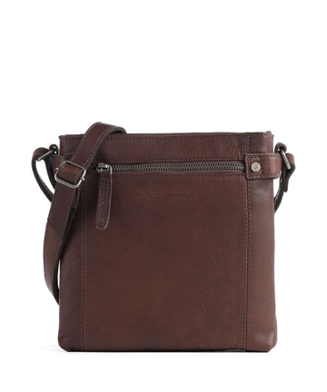 The Chesterfield Brand Cow Wax Pull Up Brandis Crossover väska brown