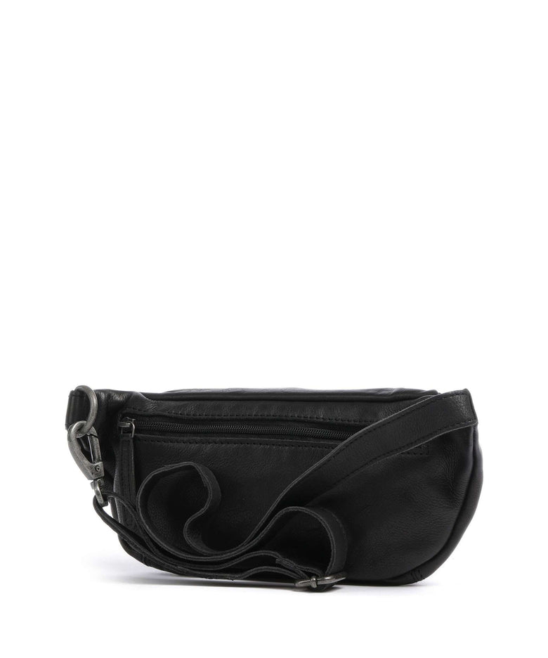 The Chesterfield Brand Washed Waxed Cow Severo Fanny pack black