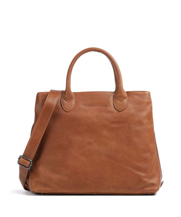 The Chesterfield Brand Cow Wax Pull Up Passau Handväskor cognac