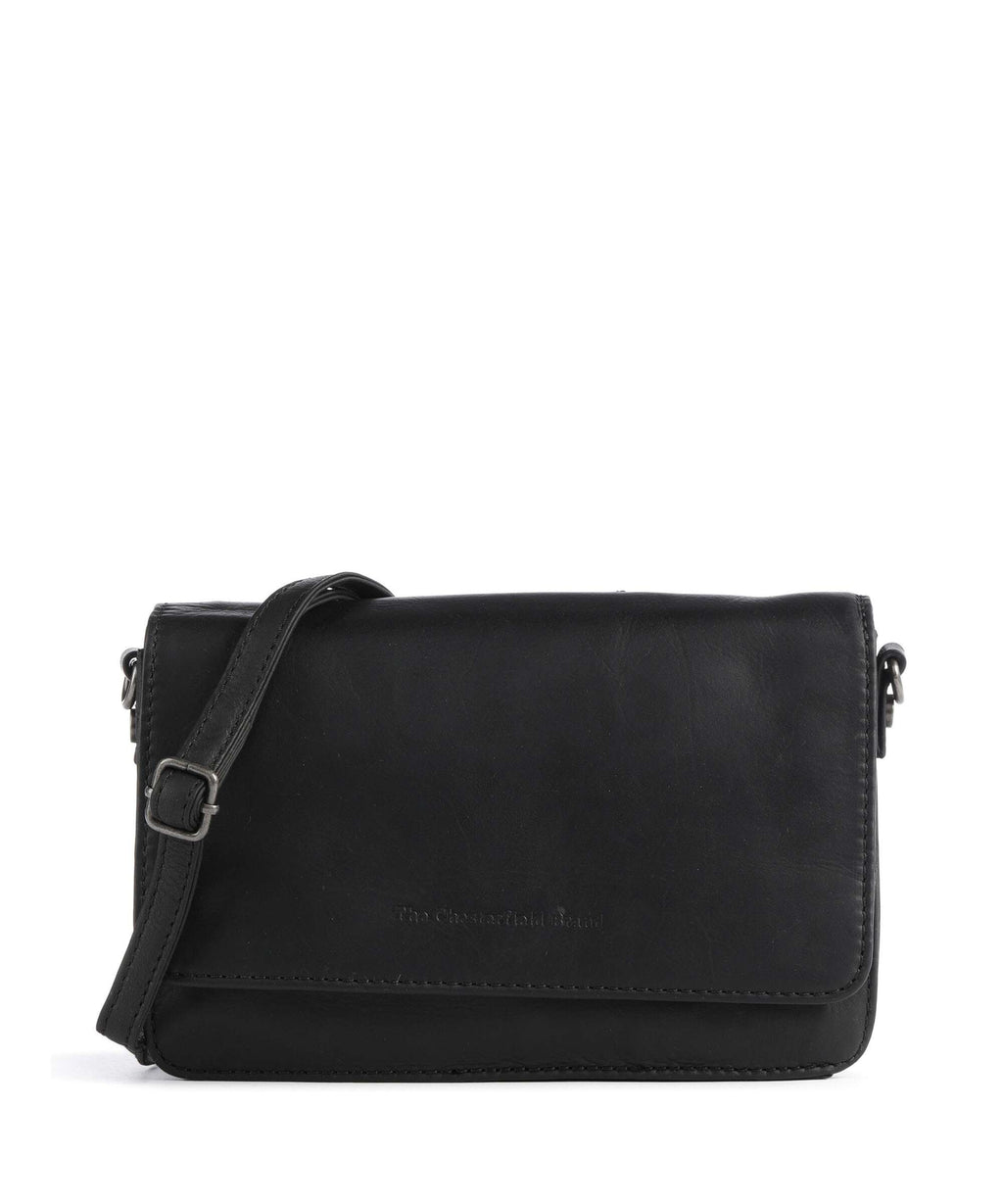 The Chesterfield Brand Cow Wax Pull Up Upsala Crossbody bag black