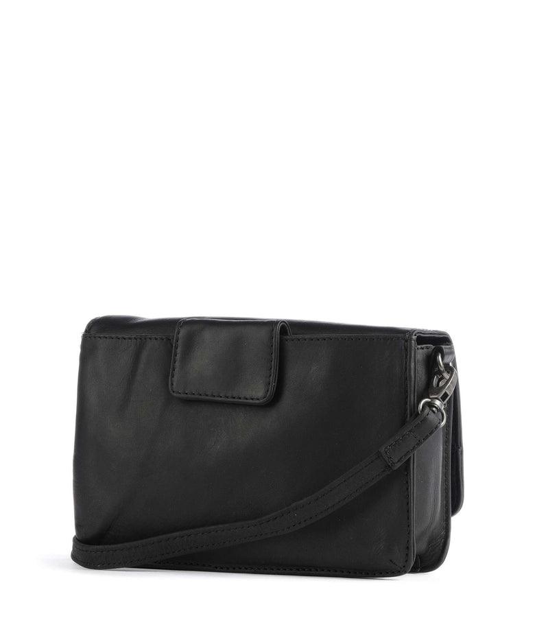 The Chesterfield Brand Cow Wax Pull Up Upsala Crossbody bag black