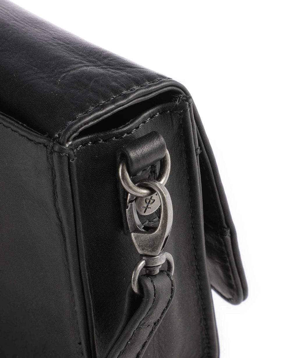 The Chesterfield Brand Cow Wax Pull Up Upsala Crossbody bag black