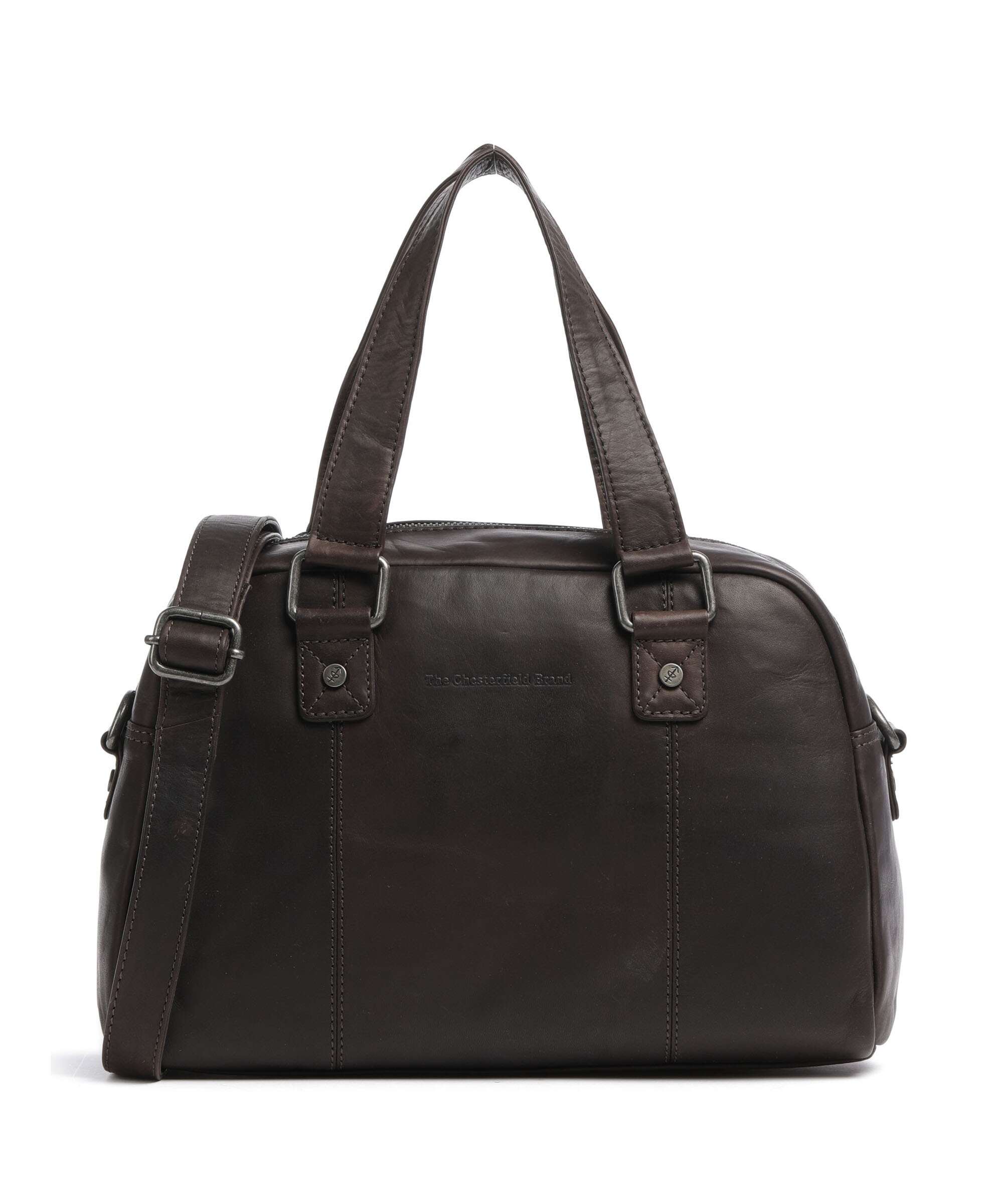 The Chesterfield Brand Cow Wax Pull Up Dover Handbag brown