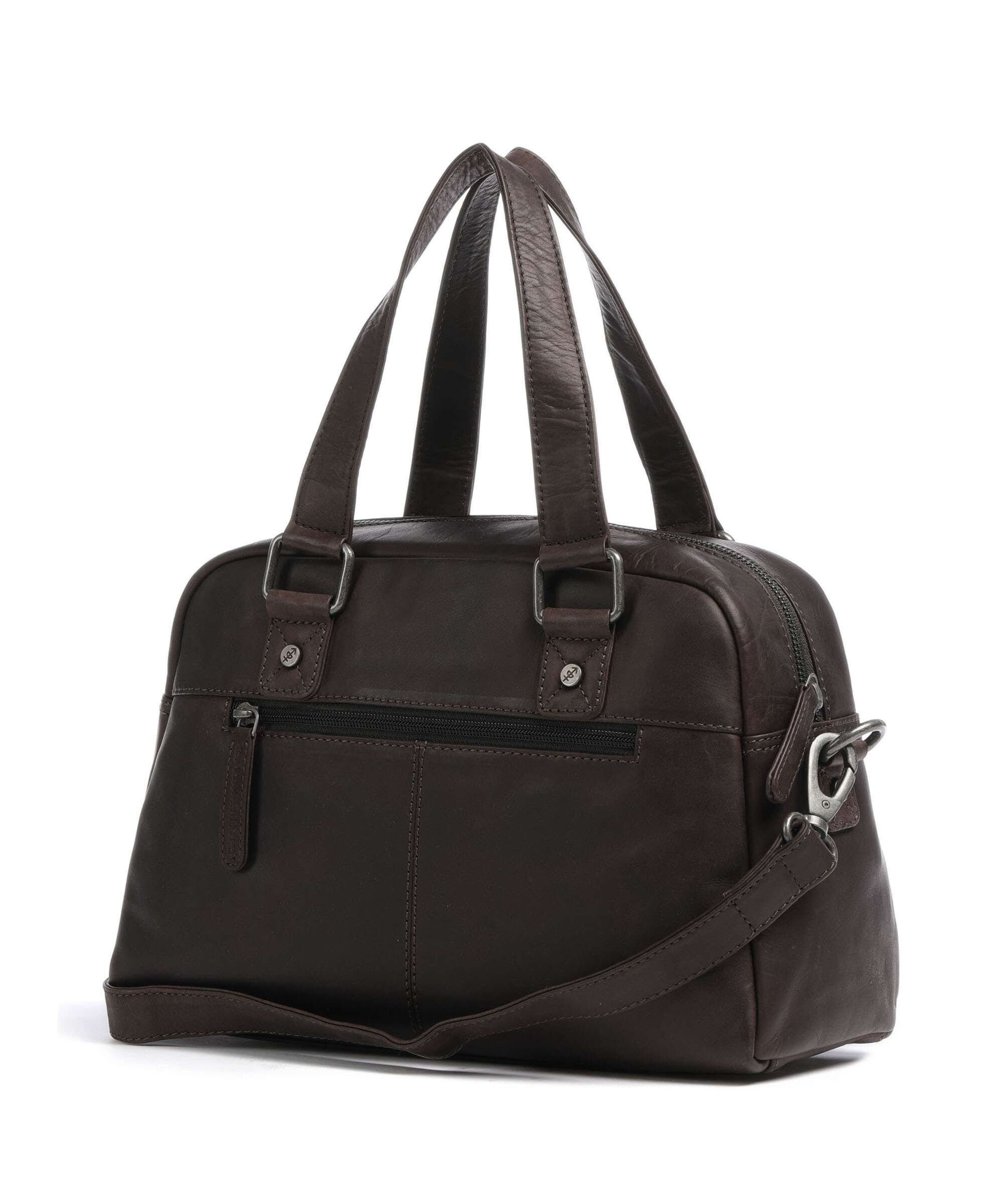 The Chesterfield Brand Cow Wax Pull Up Dover Handbag brown