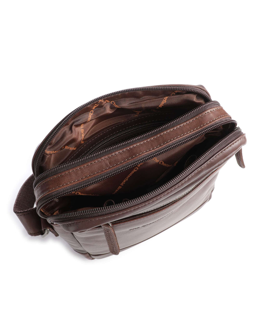 The Chesterfield Brand Cow Wax Pull Up Arnhem Crossbody bag brown