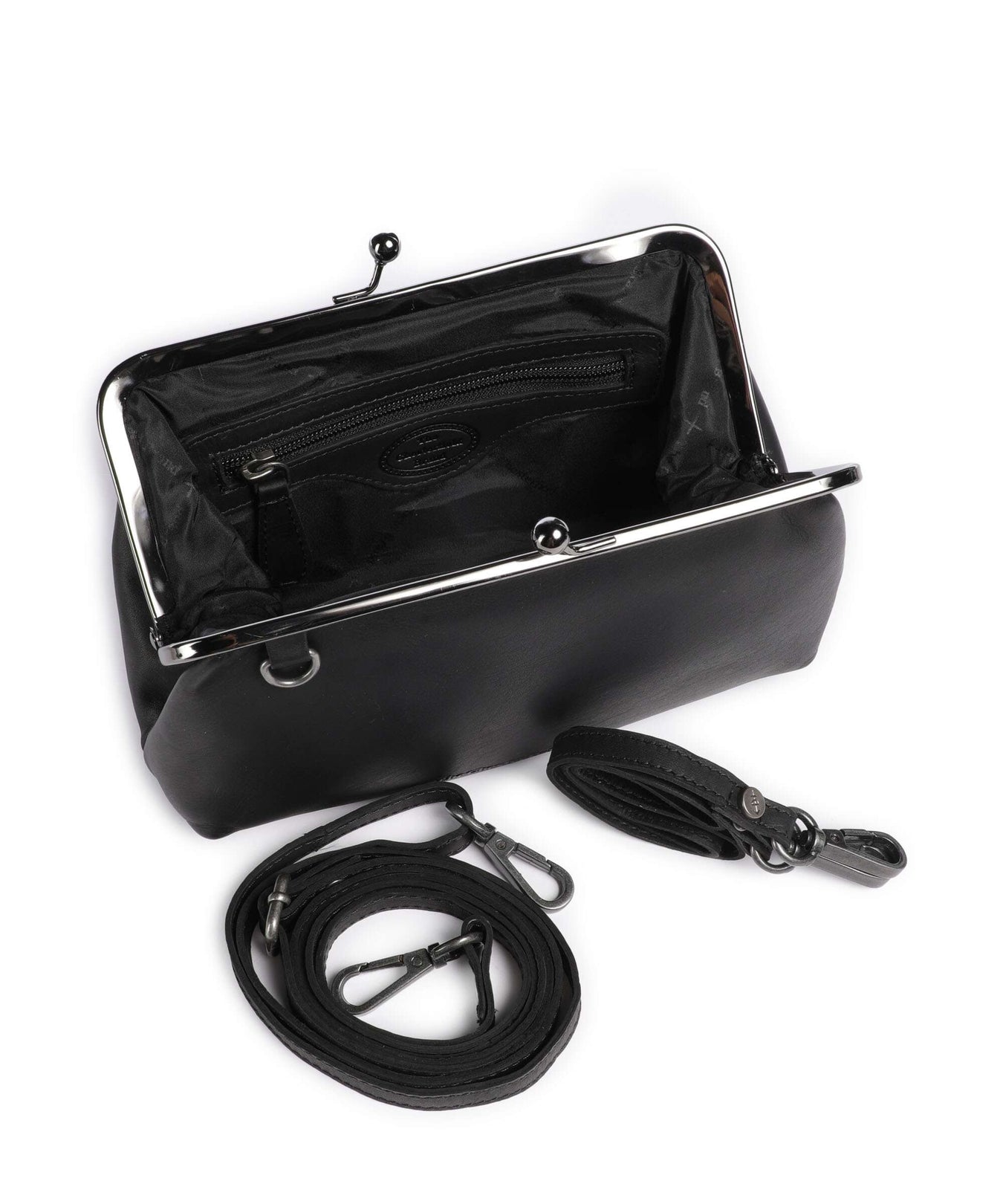 The Chesterfield Brand Cow Wax Pull Up Andrade Shoulder bag black