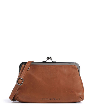 The Chesterfield Brand Cow Wax Pull Up Andrade Axelremsväska cognac