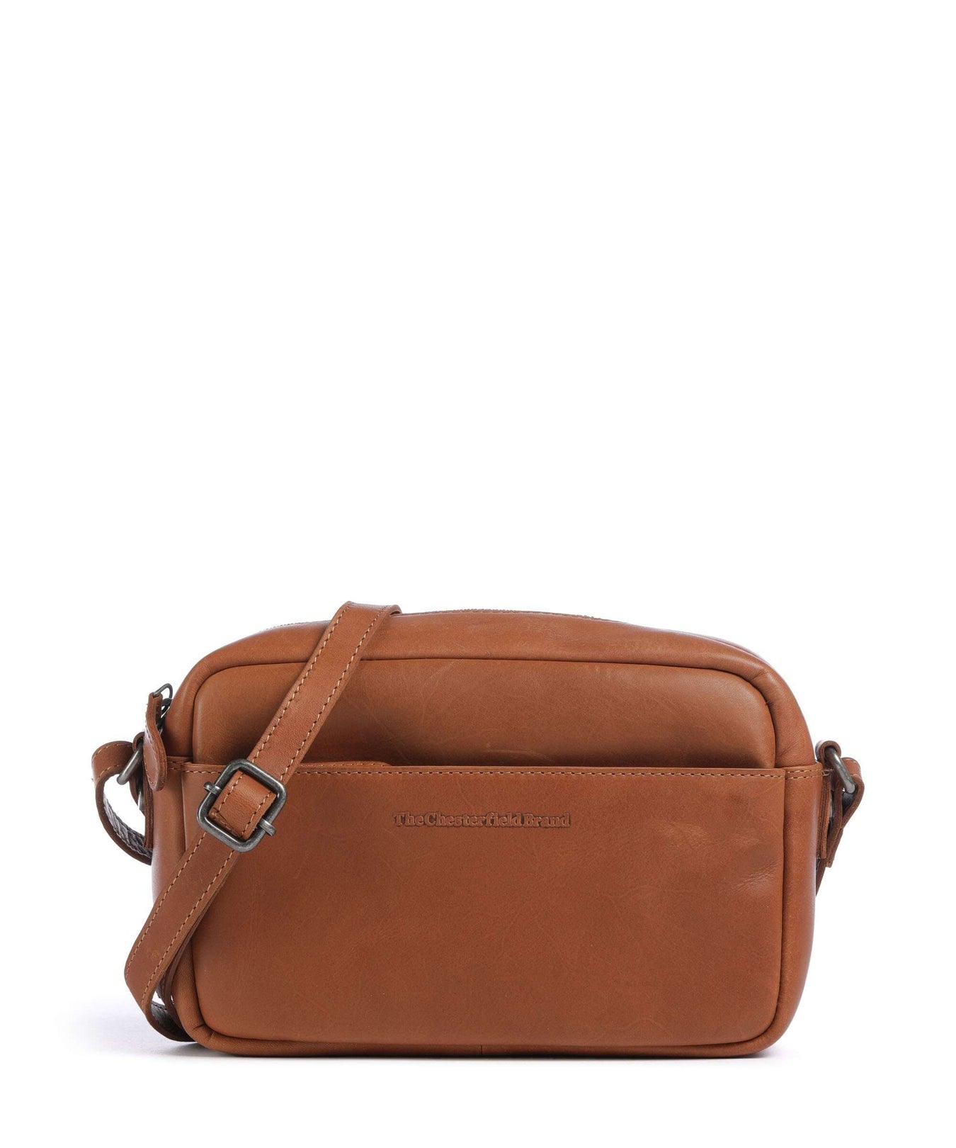 The Chesterfield Brand Cow Wax Pull Up Arona Crossbody bag cognac