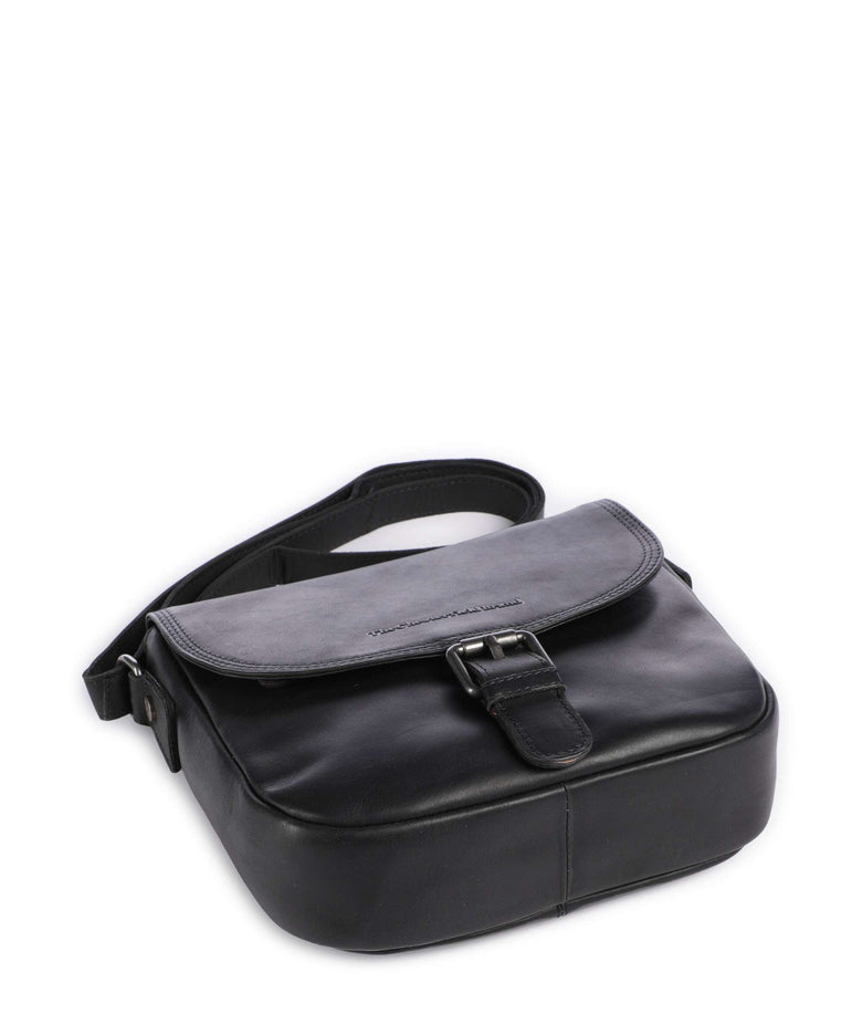 The Chesterfield Brand Cow Wax Pull Up Lucian Crossbody bag black