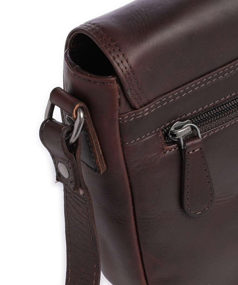 The Chesterfield Brand Cow Wax Pull Up Lucian Crossbody bag brown