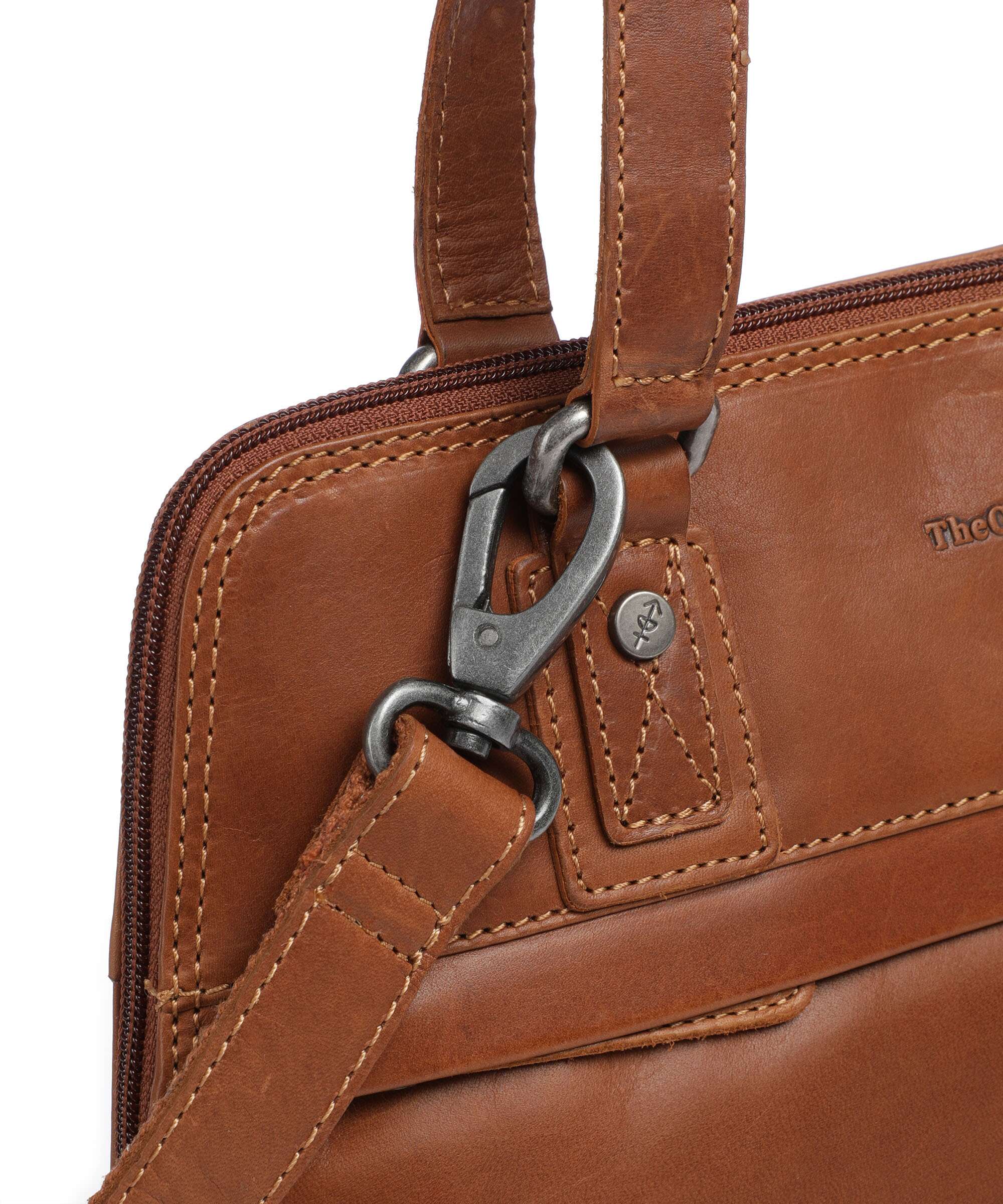 The Chesterfield Brand Wax Pull Up Cow Belgrado Shoulder bag cognac