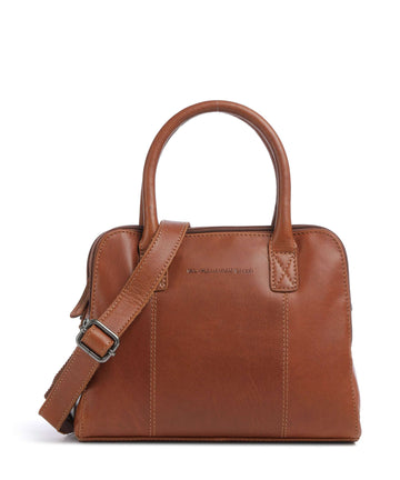 The Chesterfield Brand Cow Wax Pull Up Ezra Handväskor cognac