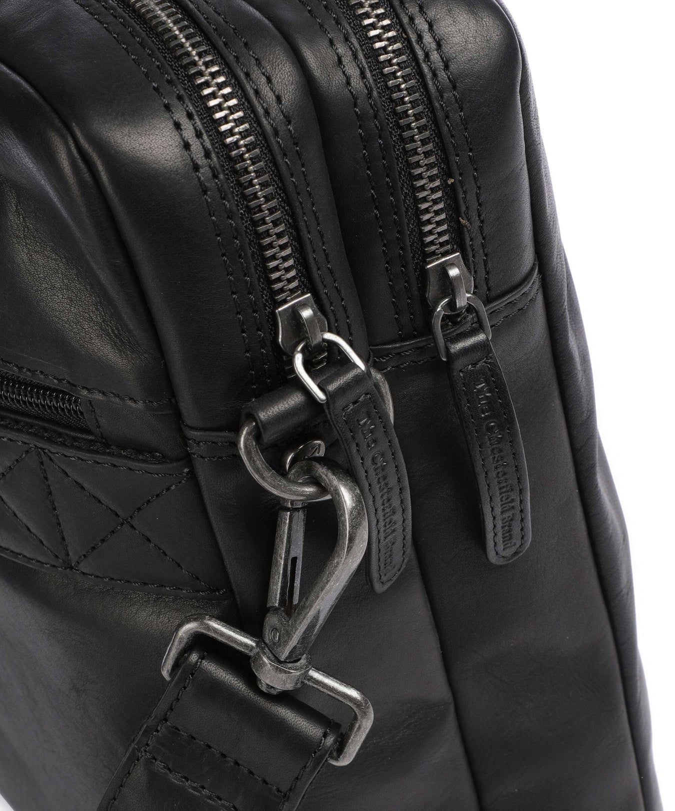 The Chesterfield Brand Cow Wax Pull Up Fabian Briefcase black