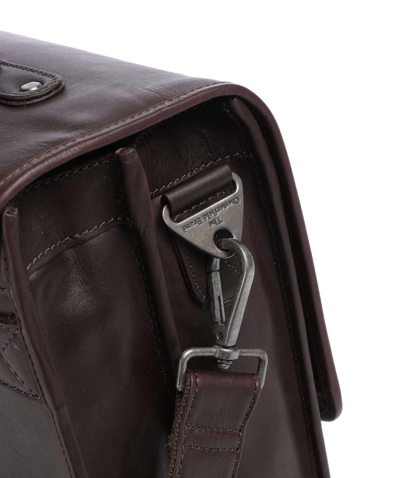 The Chesterfield Brand Cow Wax Pull Up Glenwood Briefcase brown