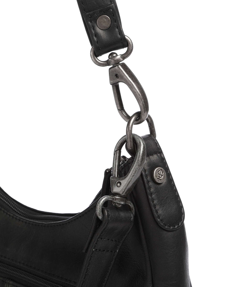 The Chesterfield Brand Cow Wax Pull Up Alexandria Shoulder bag black