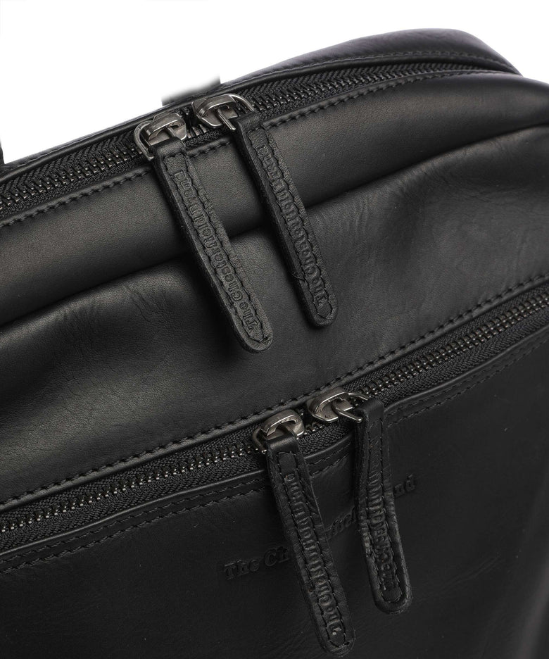 The Chesterfield Brand Cow Wax Pull Up Jasper Backpack black