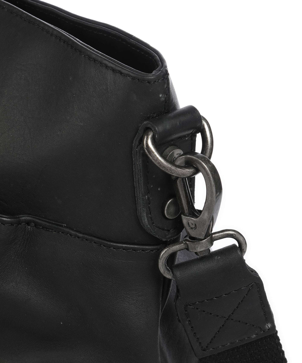 The Chesterfield Brand Wax Pull Up Cow Mark Weekend bag black