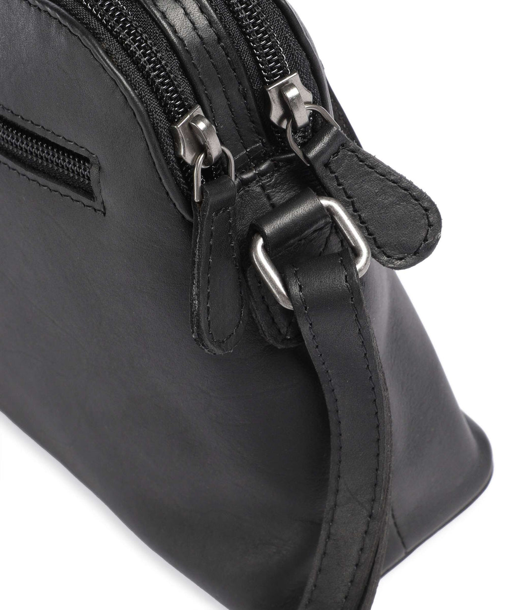 The Chesterfield Brand Wax Pull Up Cow Nebraska Crossbody bag black