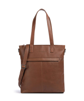 The Chesterfield Brand Cow Wax Pull Up Nunavik Shoppingväska cognac