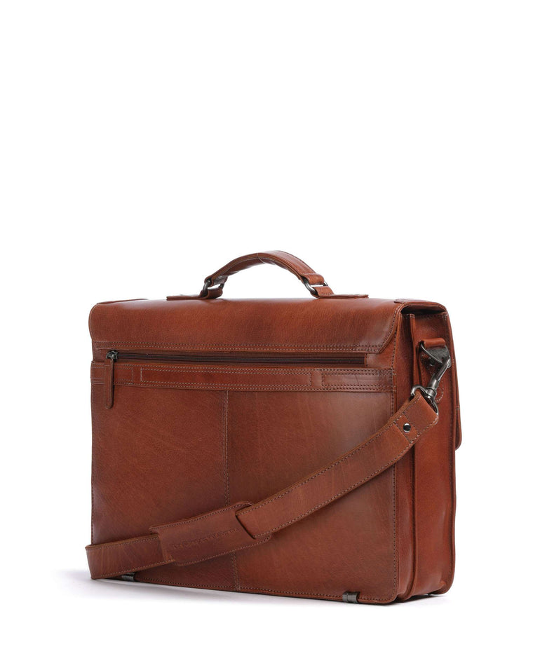 The Chesterfield Brand Novum Salvatore Briefcase cognac
