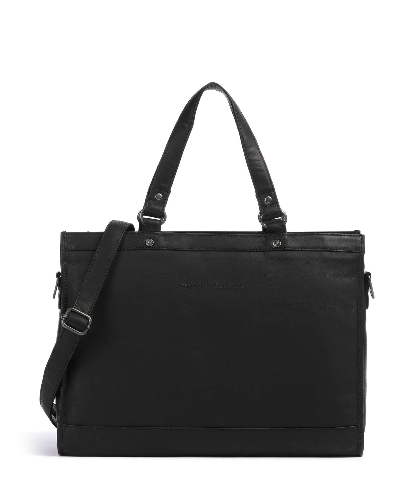 The Chesterfield Brand Cow Wax Pull Up Manly Tote bag black