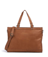 The Chesterfield Brand Cow Wax Pull Up Manly Shoppingväska cognac