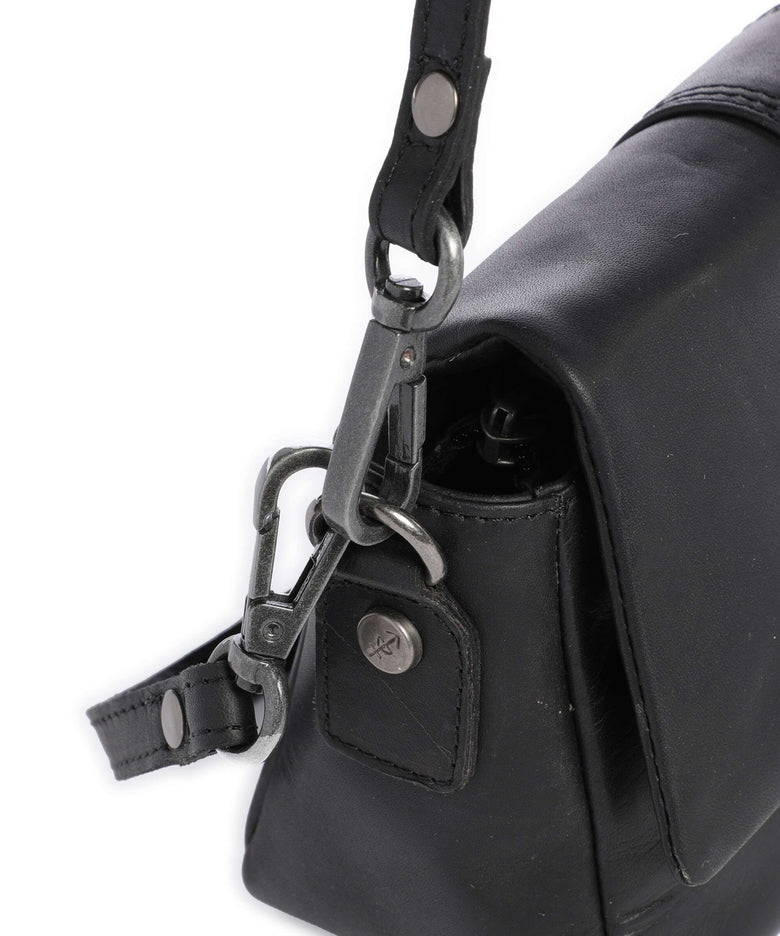 The Chesterfield Brand Wax Pull Up Cow Clifden Shoulder bag black