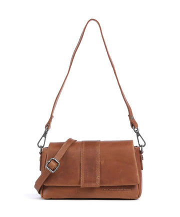 The Chesterfield Brand Wax Pull Up Cow Clifden Axelremsväska cognac