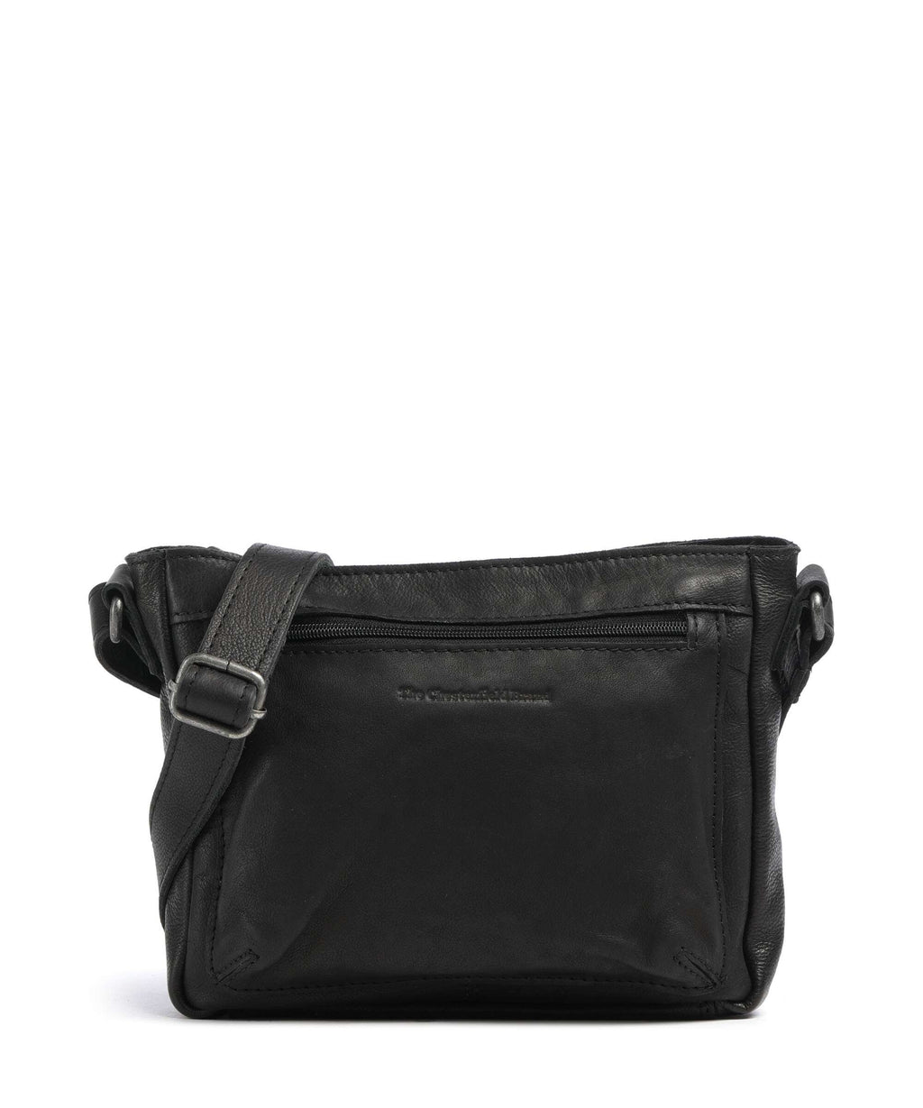 The Chesterfield Brand Washed Waxed Cow Aston Crossbody bag black