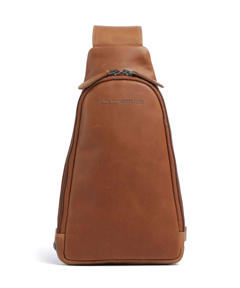 The Chesterfield Brand Wax Pull Up Cow Bowey Sling bag cognac