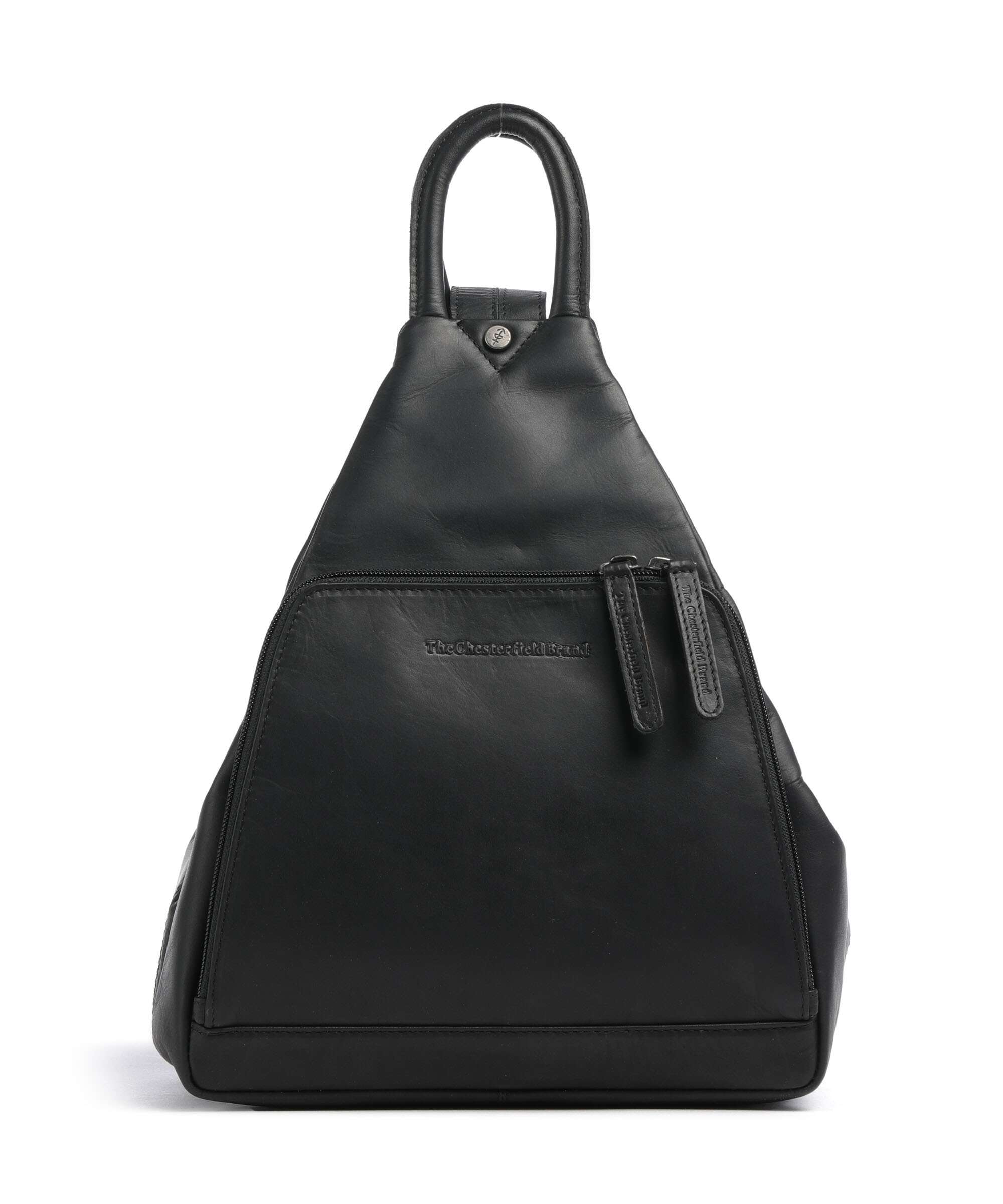 The Chesterfield Brand Wax Pull Up Cow Howard Backpack black