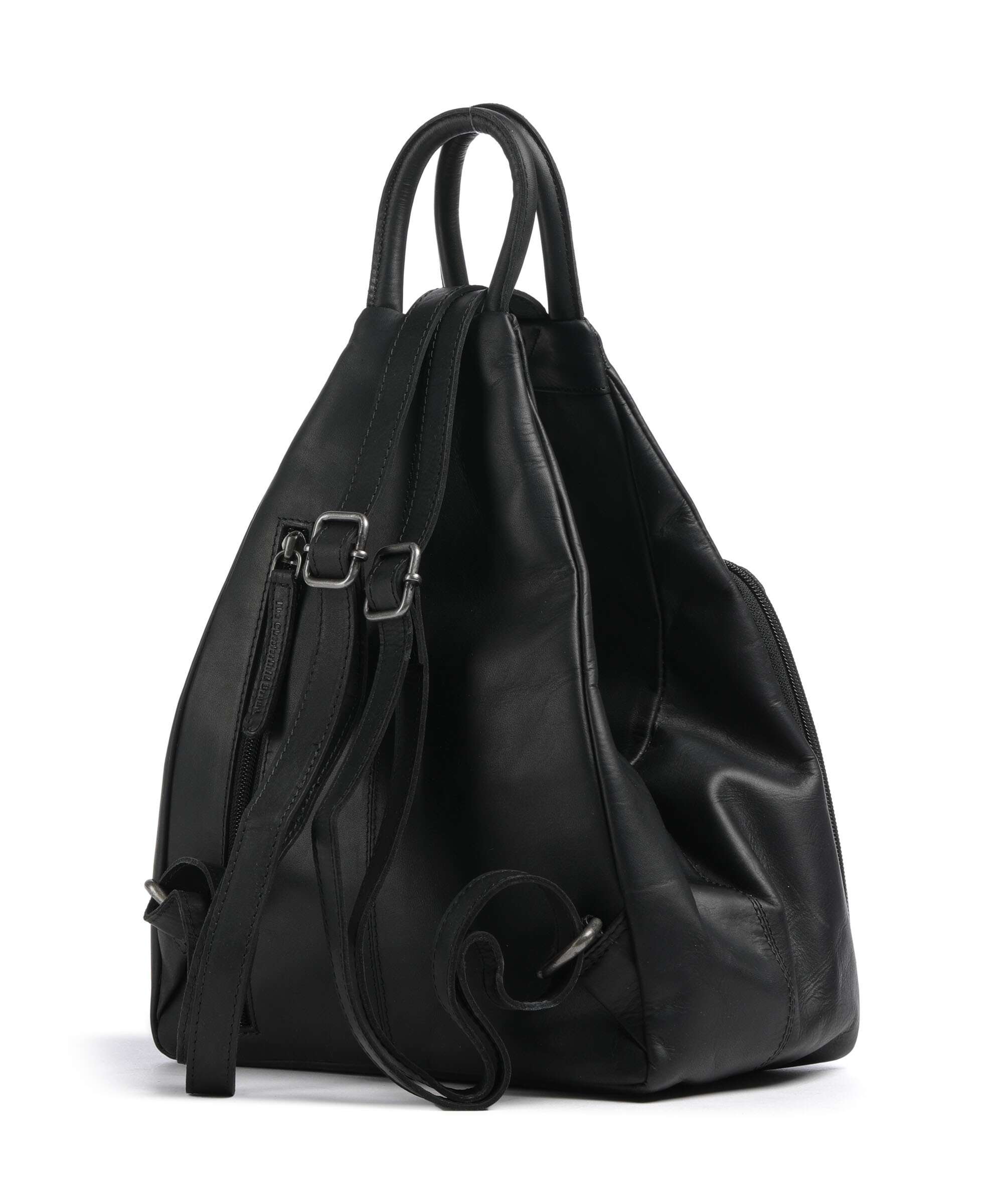 The Chesterfield Brand Wax Pull Up Cow Howard Backpack black