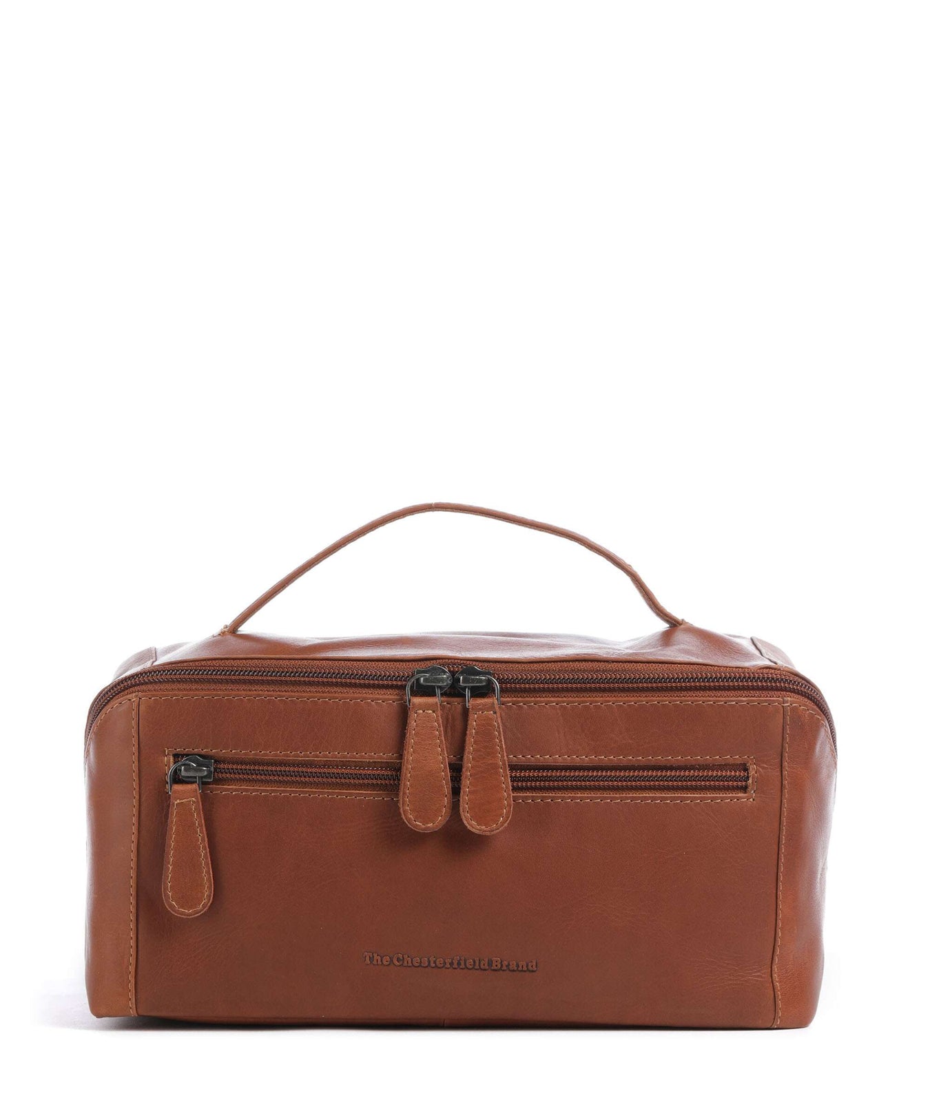 The Chesterfield Brand Wax Pull Up Cow Elmia Toiletry bag cognac