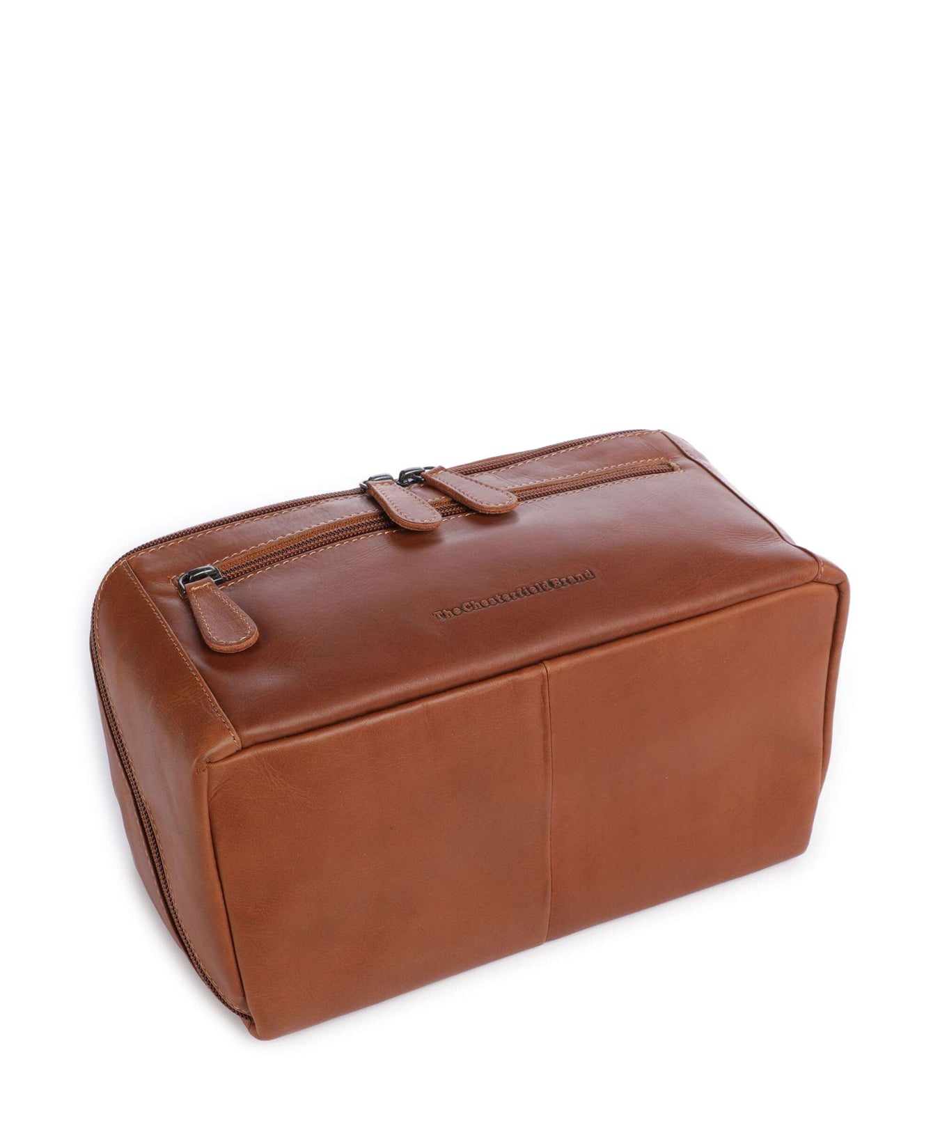 The Chesterfield Brand Wax Pull Up Cow Elmia Toiletry bag cognac