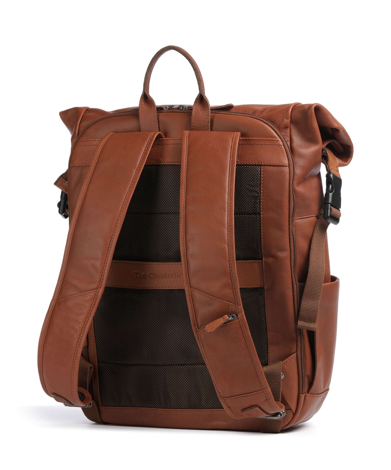 The Chesterfield Brand Wax Pull Up Cow Remo Rolltop backpack cognac
