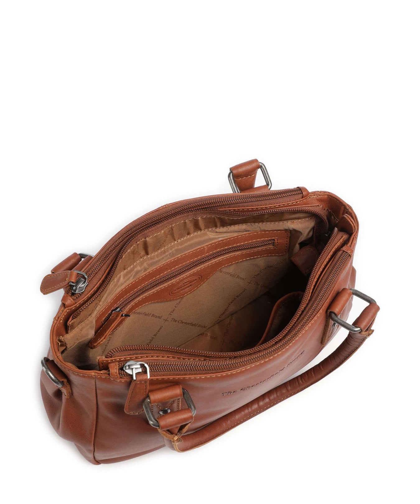 The Chesterfield Brand Wax Pull Up Cow Fenja Handbag cognac