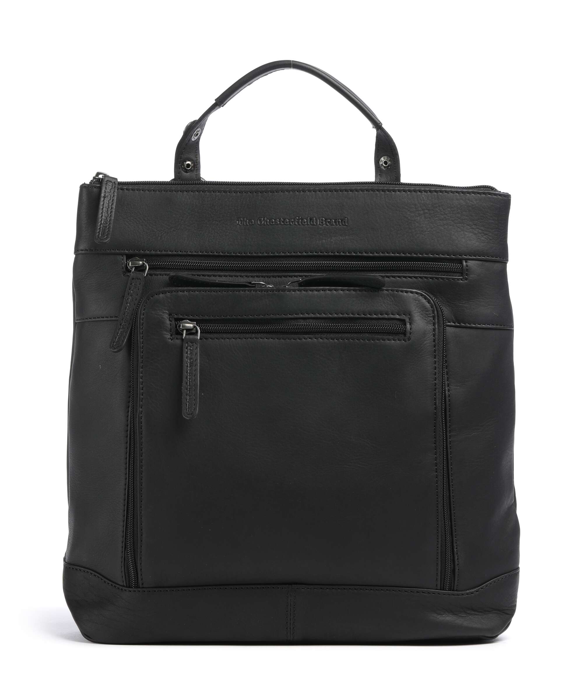 The Chesterfield Brand Wax Pull Up Cow Caldero Backpack black