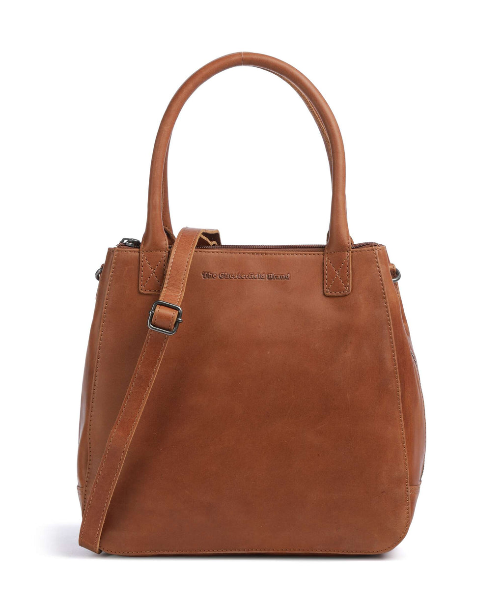 The Chesterfield Brand Wax Pull Up Cow Solvin Handbag cognac
