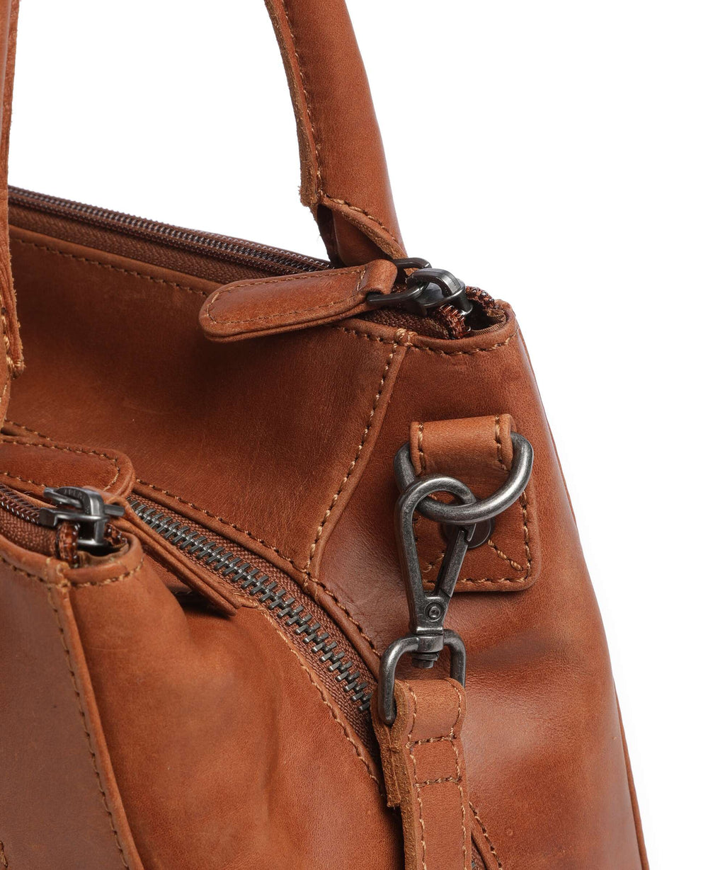 The Chesterfield Brand Wax Pull Up Cow Solvin Handbag cognac