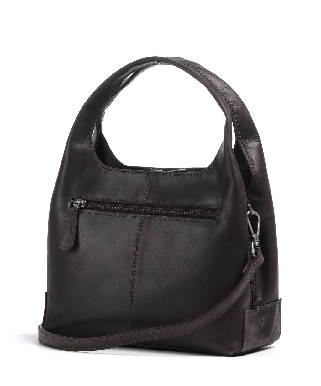The Chesterfield Brand Wax Pull Up Cow Lunera Handbag brown
