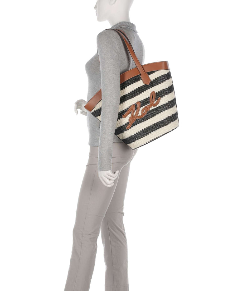 Karl Lagerfeld K/Signature Tulip Medium Tote bag natural/sudan brown