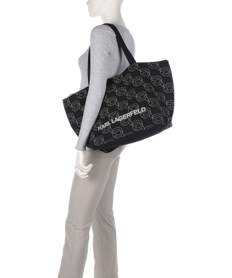 Karl Lagerfeld Ikon Tote bag black/white