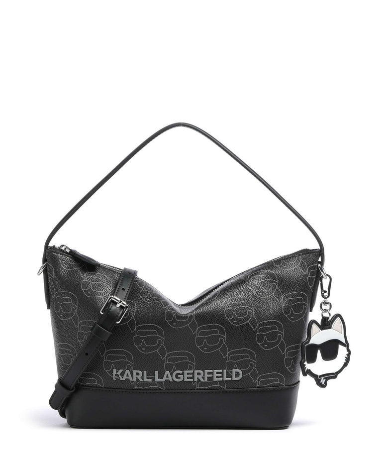 Karl Lagerfeld K/Ikonik Mono Hobo bag black