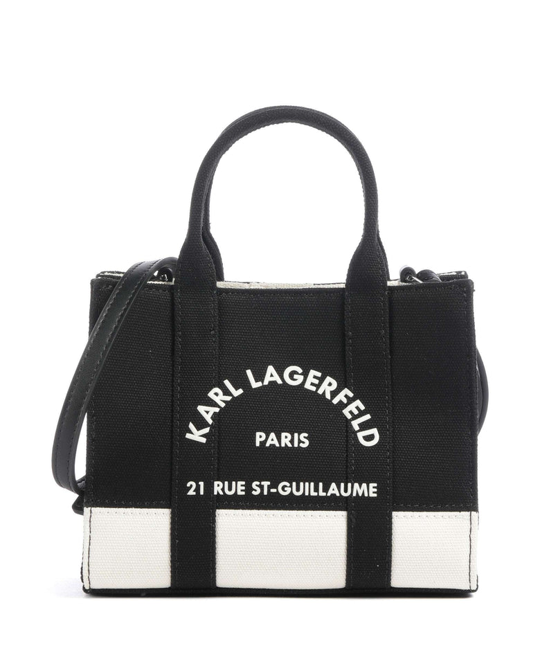Karl Lagerfeld K/Rue St Guillaume Medium Handbag cannoli cream/black