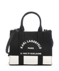 Karl Lagerfeld K/Rue St Guillaume Medium Handbag cannoli cream/black