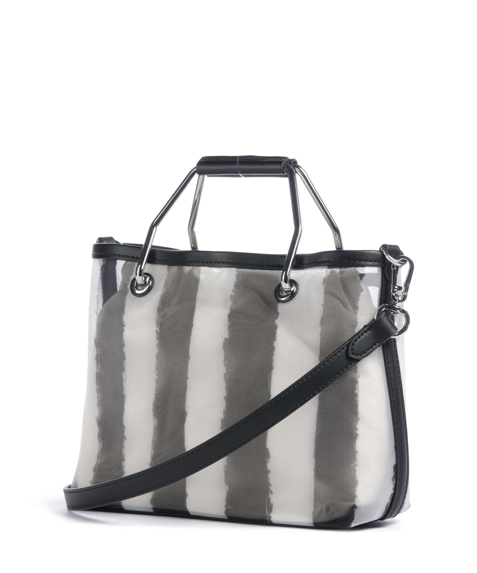 Karl Lagerfeld Ikon Small Handbag black stripes